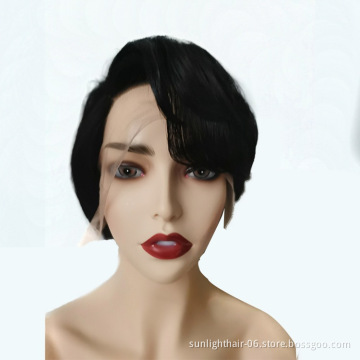 13x4 Short Human Hair Wigs Pixie Cut For Women Pre Plucked Bob Wig Remy Brazilian Glueless Lace Front Human Hair Wigs